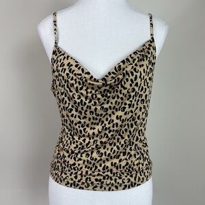 Urban Outfitters Y2K‎ Cowl Neck Leopard Top Size Medium